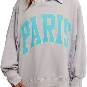Free People Camden Paris Sweatshirt NWT Medium